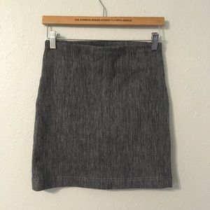 Csillo Grey Stretch Mini-Skirt